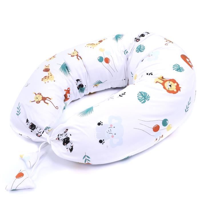Coussin d'allaitement et de Grossesse 165 x 70 cm - Oreiller Femme Enceinte, pour Dormir de maternité Allaitement XXL Safari