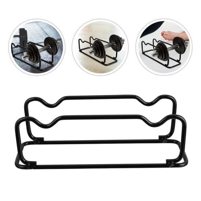 2pcs haltères porte haltérophilie supports support de plancher (noir) RACK DE RANGEMENT - RACK A EXERCICE - SUPPORT