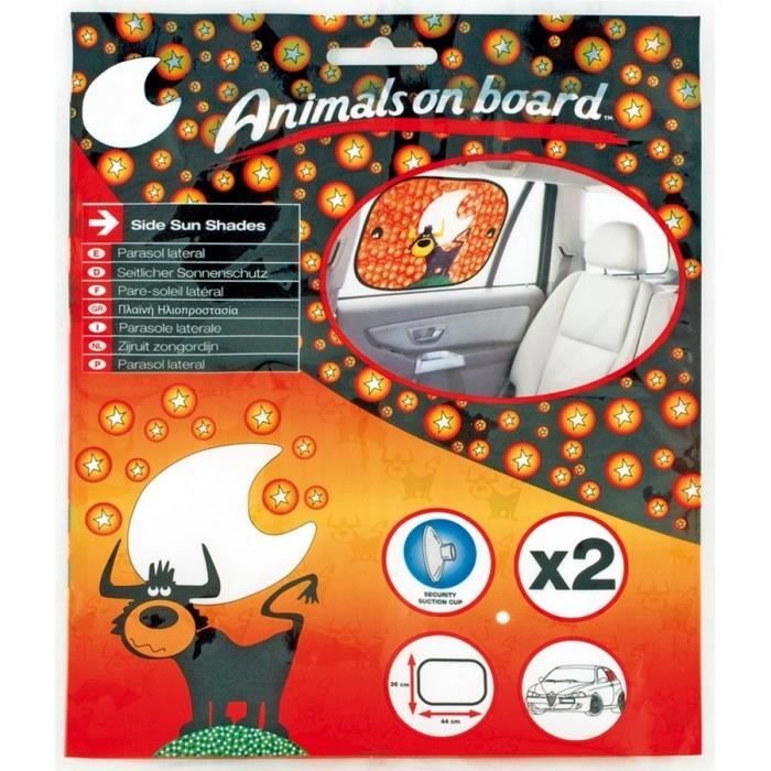 Pare-soleil -ANIMALS ON BOARD- 44x36cm. Taureau