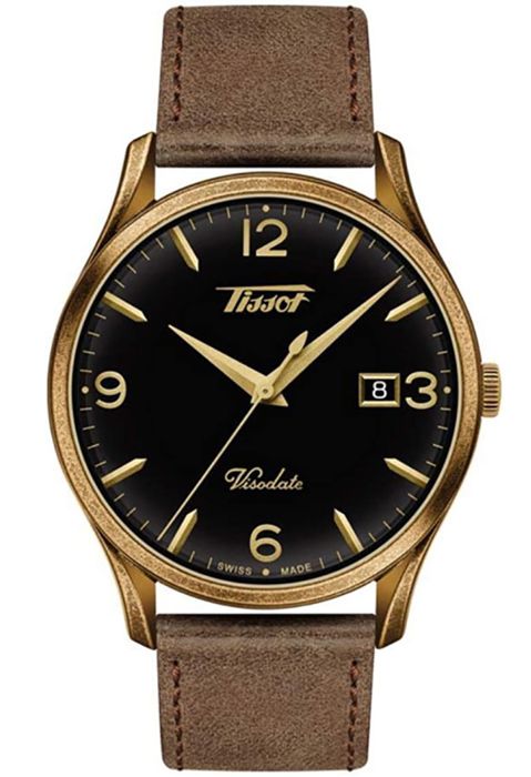 Tissot Visodate Gold PVD blackbrown - T118.410.36.057.00