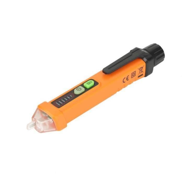 QN12199-Testeur de tension LED PEAKMETER PM8908C NCV Stylo de Testeur de Tension de Détecteur avec Indicateur LED AC12-1000V