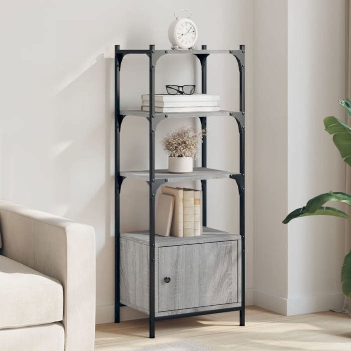 vidaXL Bibliothèque à 3 niveaux sonoma gris 41x30x1095 cm 839001