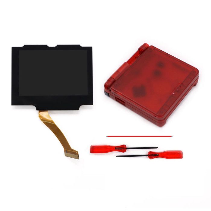 Écran LCD avec câble 32/40 broches et couvercle de lentille en verre, pour GBA SP, GameBoy Advance SP AGS001  44