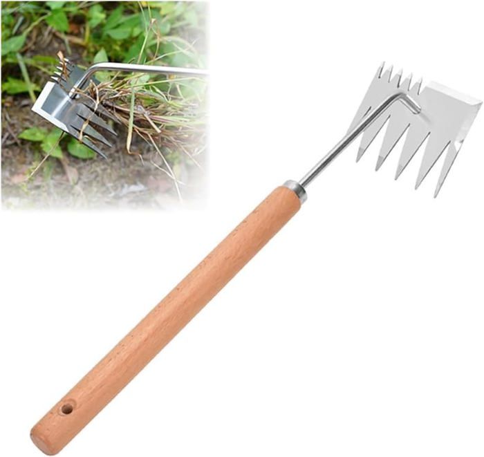 Outil De Désherbage Manuel 2024 Acier Manganèse 6 Dents - Efficace Et Durable Pour Jardin