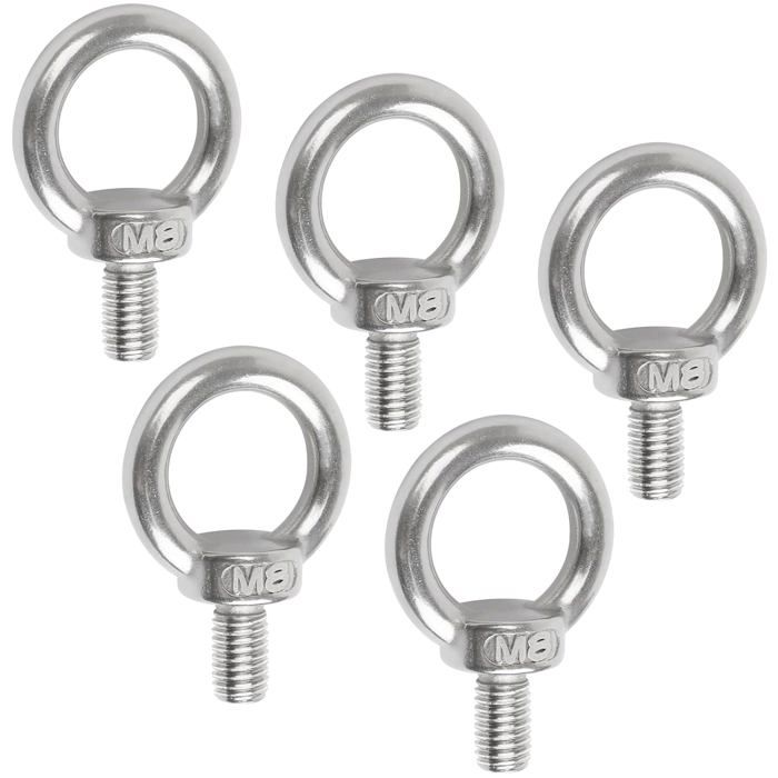 Vis à œil En Acier Inoxydable - 20 Pièces - Dimensions 16 X 4 Mm (trou De 1mm) - Pour Fabrication De Bijoux DIY, Boucles D'oreilles, Artisanat - Couleur Argent - 4