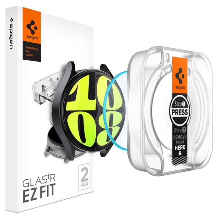 Verre trempé Spigen GLAS.TR EZ FIT Lot de 2 films de protection en verre trempé pour Samsung Galaxy Watch 7 44 mm (2 pièces)