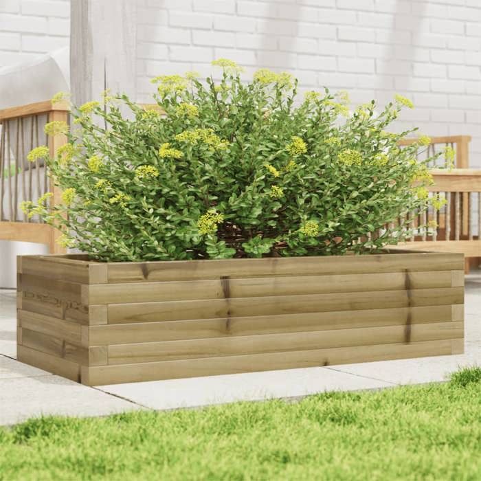 vidaXL Jardinière 90x40x23 cm bois de pin imprégné jardinière dextérieur bac à fleurs boîte à plantes jardinière de 847227