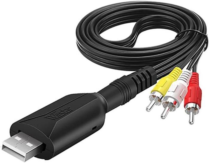 Câble de Carte de Capture Vidéo USB2.0 RCA vers USB Capture Audio Vidéo Grabber Convertisseur VHS DVD AV vers Numérique