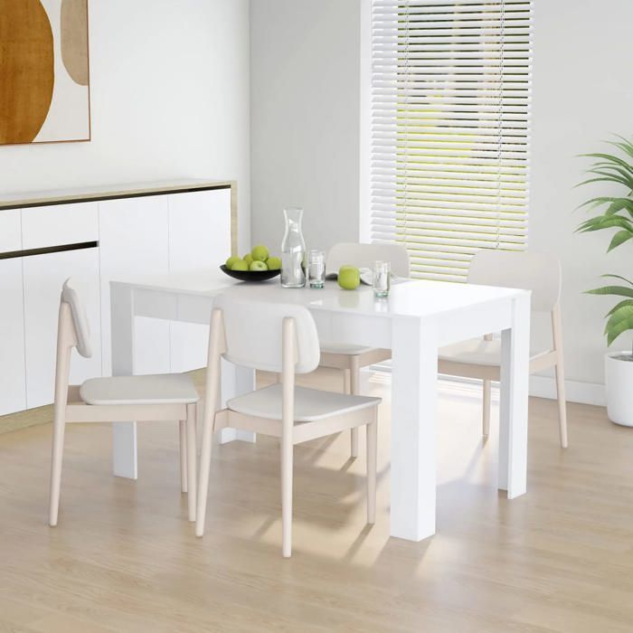 Table de salle à manger Table cuisine Vidaxl Blanc 140x745x76 cm Bois dingénierie T121
