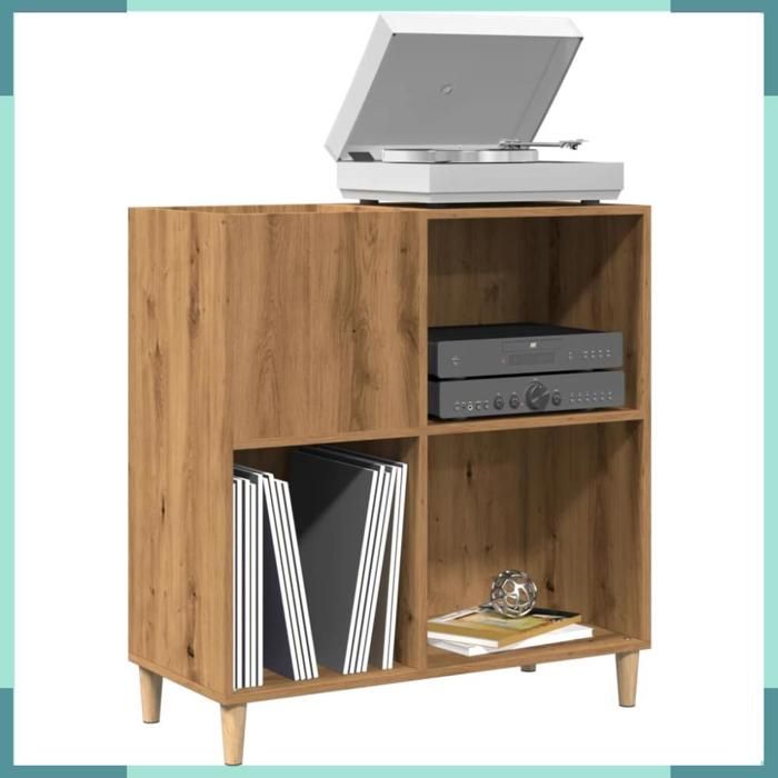 Maison Exclusive - Armoire à disques chêne fumé 84,5x38x89 cm bois d