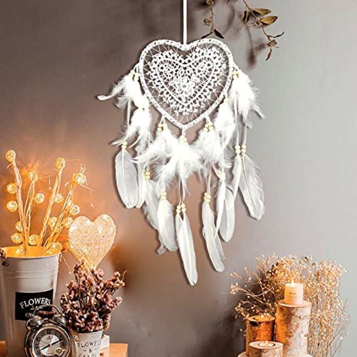 Collier Attrape-rêves Argenté Avec Plumes – Style Indien – Neuf Avec étiquettes