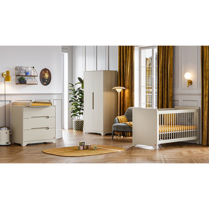 Chambre complète 2 portes Vox - Ova - 124 5 x 65 x 86cm - Beige Chambre complète 2 portes Vox - Ova - 124 5 x 65 x 86cm - Beige