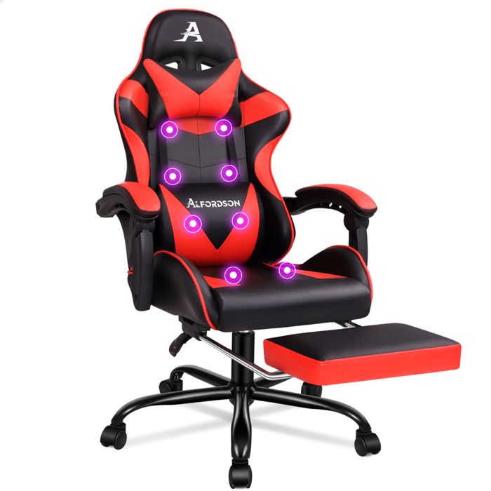 Fauteuil de jeu ergonomique Phœnix de 26,7 po avec coussin lombaire... - Brick