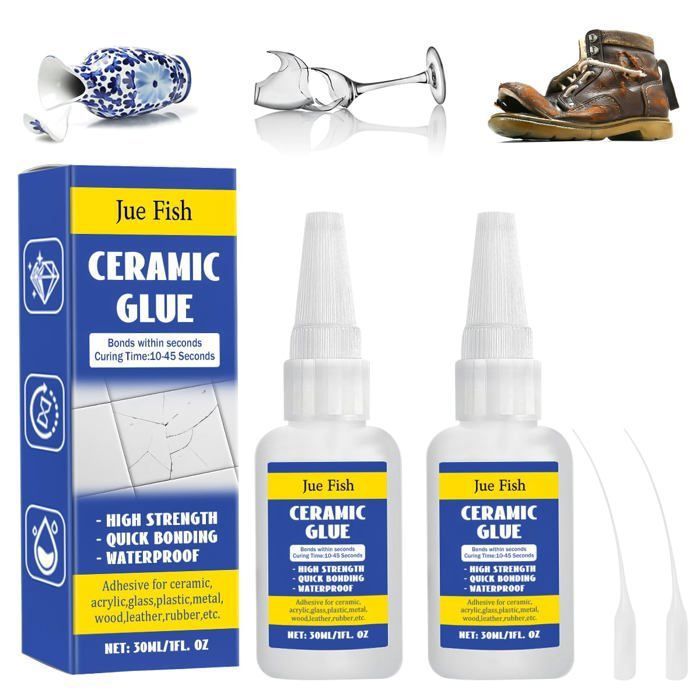 Colle Extra Forte Pour Chaussures – Lot De 2 Tubes, Adhésif Blanc, BAOSROY – Réparation Cuir