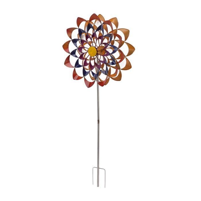 Moulin à Vent Décoratif En Métal - Forme Batteur De Batterie, 29 Cm, Décoration De Jardin