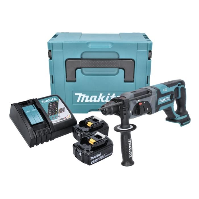 Perforateur Burineur Sans Fil Makita DHR 241 18V Li Ion SDS Plus 2x Batteries 4 0 Ah