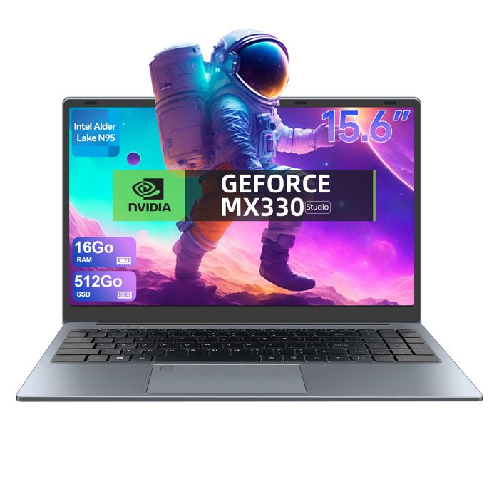 PC Portable-Intel Alder Lake N95(4C/4T)-NVIDIA GeForce MX330-16Go