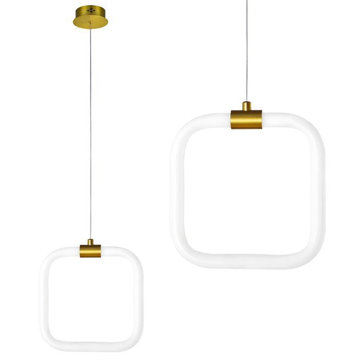 Lampe suspendue de plafond Toolight LED LHJ057-CP1 Lampe pendante au plafond Brosse Or 20X2X20CM