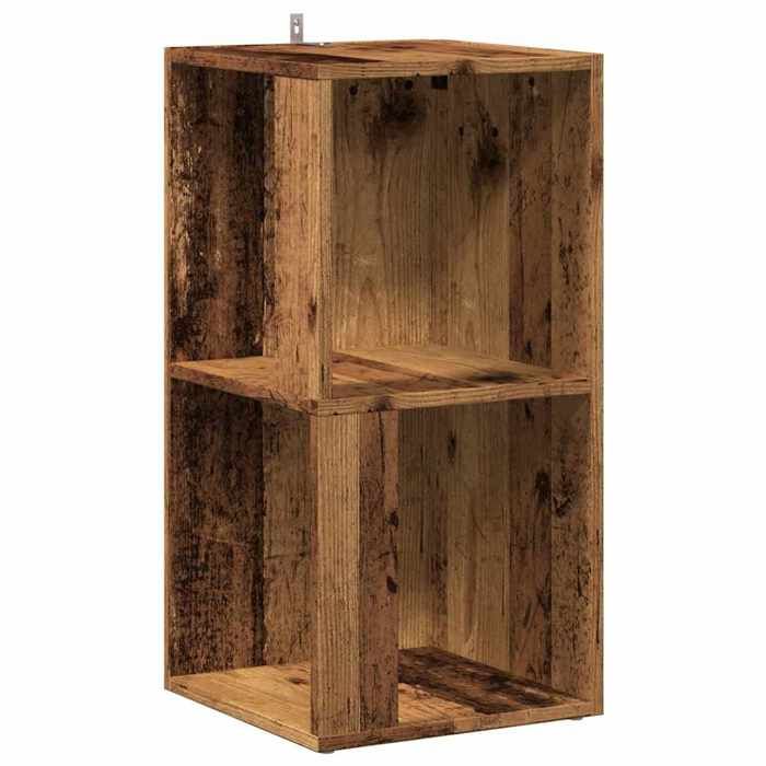 Armoire dangle vieux bois - GKO - 33x33x67 cm - Bois dingénierie - Grand espace de rangement - Peu encombrant