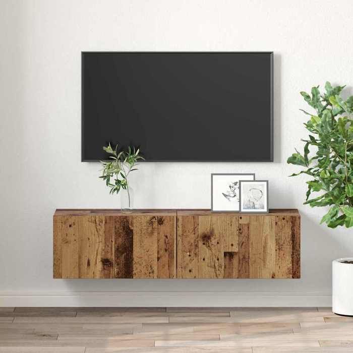 SALE Janvier MODERNE Armoires TV - MGH - Meubles TV 2 pcs - Pour salon - Multicolore 60x30x30 cm TT4415