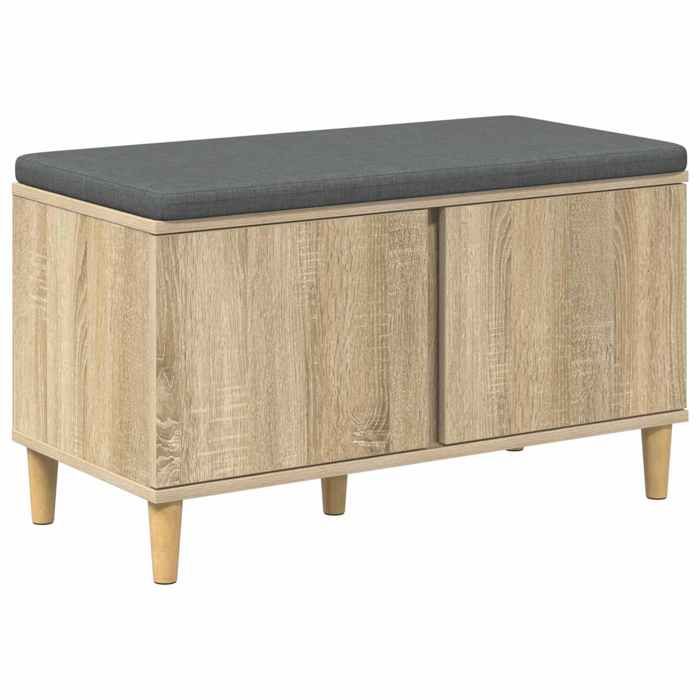 Saison Soldes Banc dentrée avec coussin - SARAZYJ - pour 2 Personnes - Chêne Sonoma 60x38x46 cm MM6250 Saison Soldes Banc dentrée avec coussin - SARAZYJ - pour 2 Personnes - Chêne Sonoma 60x38x46 cm MM6250