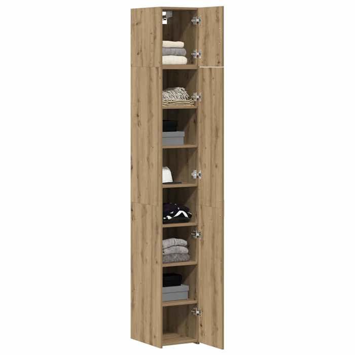 Armoire de rangement 3 pcs - CLARENCE® - Montage simple - Buffet bahut/Armoire de Cuisine en bois - Chêne artisanal 30 x 42 5 x 225