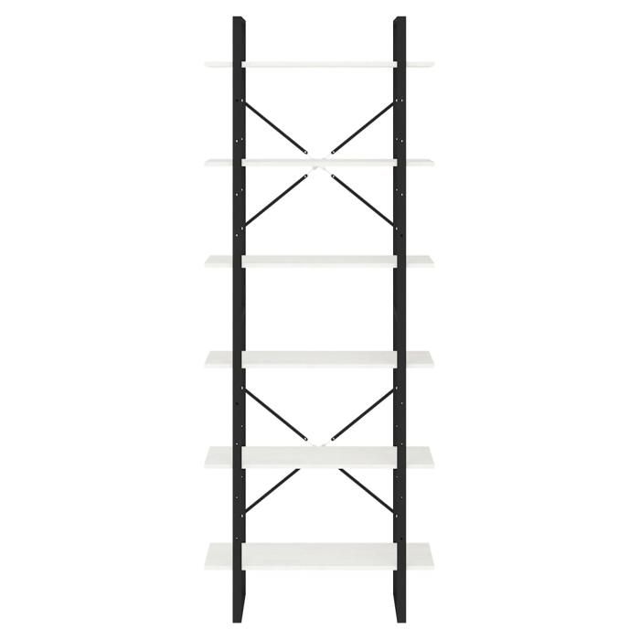 Maison SoldesBibliothèque de rangement - MEUBLE Étagère - Blanc 80x30x210cm Bois de pin solide Moderne148121