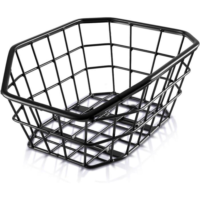 Panier Vélo Arrière Jumbo en Aluminium Haut de Gamme avec Bords Renforcés Grand Panier Arrière avec Kit de Fixation Panier