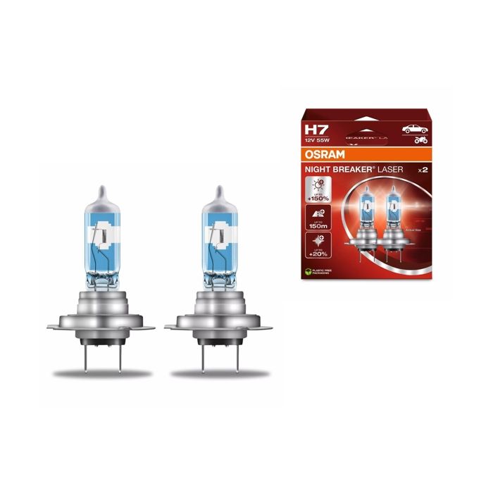 OSRAM NIGHT BREAKER LASER H7 Halogène Lampe frontale 64210NL-2HB 12V 55W 2pièces