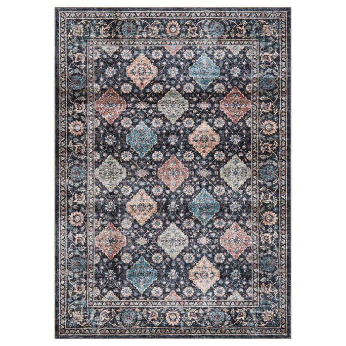 Tapis lavable - LUNSY - 240x340 cm - Motif floral