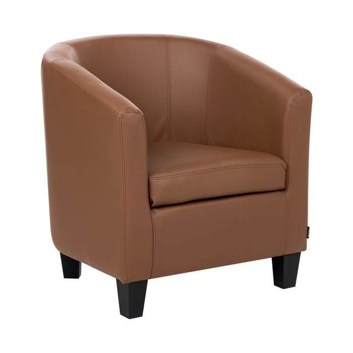 Fauteuil BORWICK Cuir PU Marron