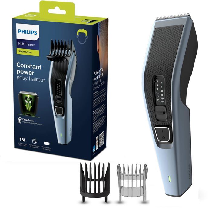 Hair Clipper Série 3000 Tondeuse à Cheveux Lavable avec Technologie Trim-n-Flow (modèle HC3530/15) Hair Clipper Série 3000 Tondeuse à Cheveux Lavable avec Technologie Trim-n-Flow (modèle HC3530/15)