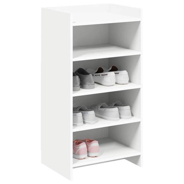 8766 Cabinet à Chaussures Blanc 48 x 36 x 92 cm en Bois dingénierie pour Entrée et Dressing