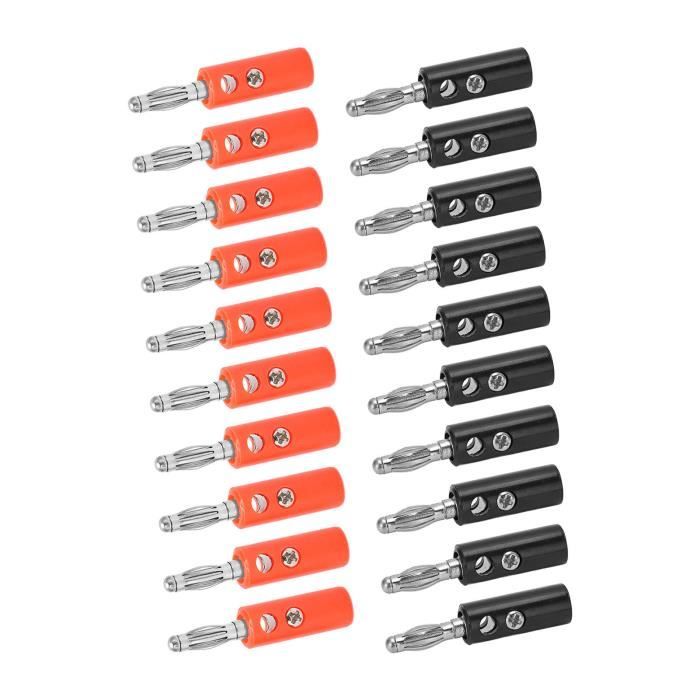 Akozon borne de liaison 4mm 10 paires fiche banane 4 mm résistance à la