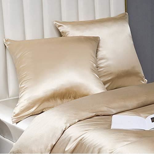 Taies D'Oreiller ACAMAR Lot De 2 - 92% Coton 8% Élasthanne - Fermeture Éclair - Gris Foncé - Third Of Life