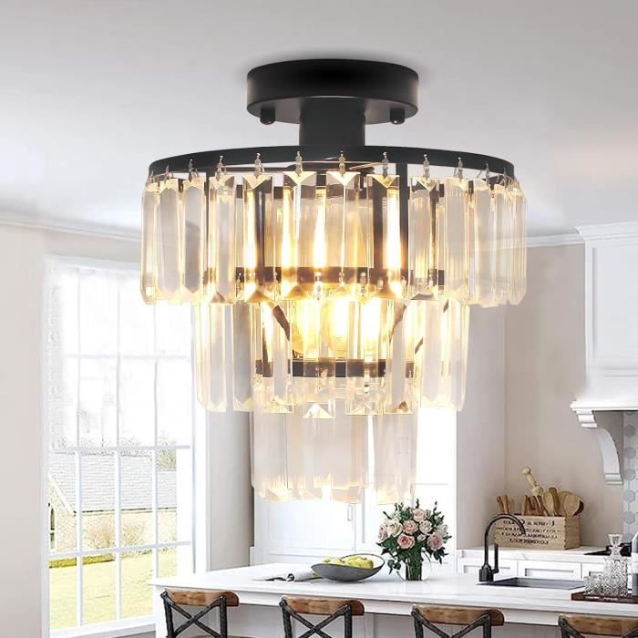 Lustre Plafonnier Fer Forgé Feuilles – 1 Lumière, Multicolore, IP44, Neuf