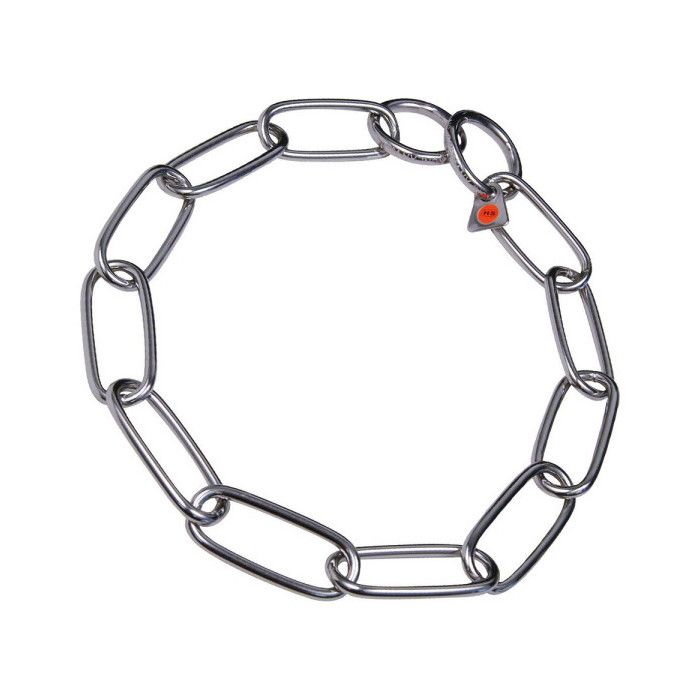 Collier pour Chien Hs Sprenger Argenté 3 mm Maillons Semi-long (45 cm) main image 0