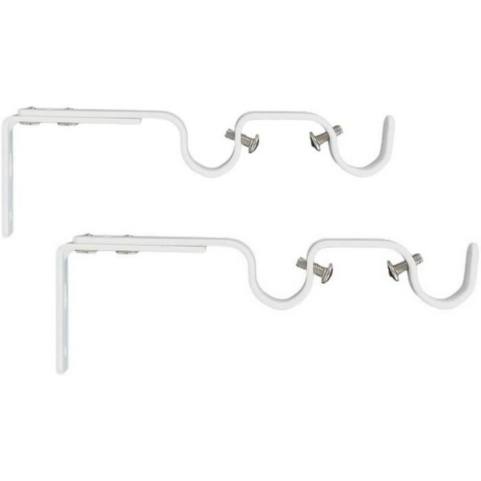 MroMax Lot de 4 supports de tringle à rideaux robustes en alliage d'aluminium doré pour tringle à rideaux de 2,5 cm avec vis d'installation