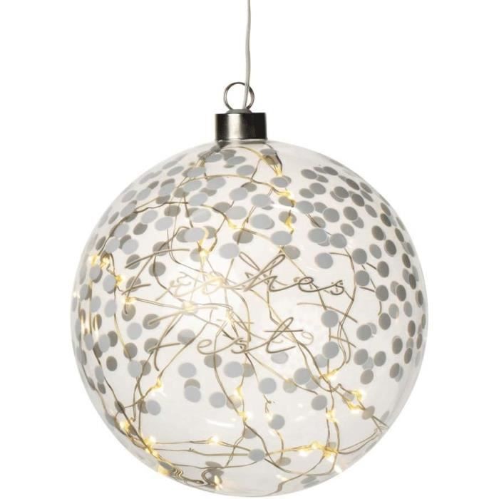 boule lumineuse led « frohes fest » - grande taille.[q1547]