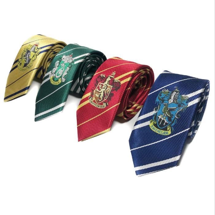 KING-WOW®4PCS Cravate Harry Potter (Gryffondor + Serpentard + Serdaigle +  Hitchpatch) - Cdiscount Maison