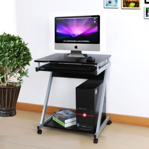 Bureau Mobile Réglable En Hauteur (67-117 Cm) Avec Roulettes - Plateau Inclinable, Rangement Tablette - Chêne Foncé - 2