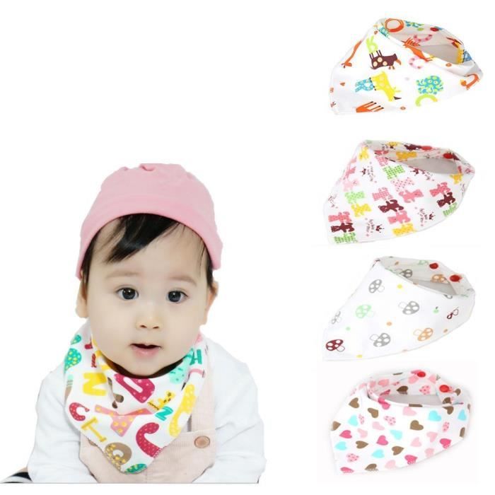 Bavoirs De Bave De Bandana Unisexe De Bebe Cadeau Mignon De Coton Absorbant De Bebe Pour Des Garcons Et Des Filles 5 Pack Cdiscount Puericulture Eveil Bebe