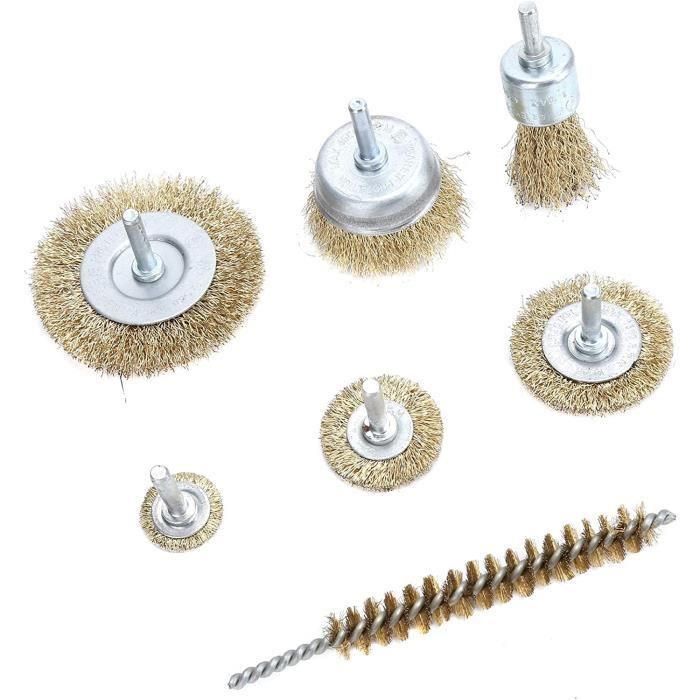 Brosse Métallique En Acier Inoxydable, JANDH 6 Pieces Brosse Cylindrique, Brosse Pour Chaudière