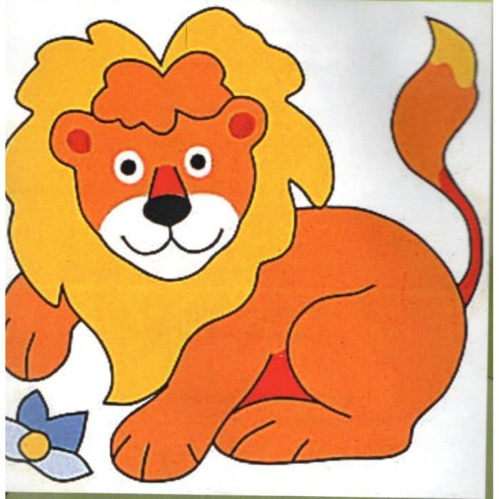 Kit Canevas Enfant Lion 14 X 14 Cm Petits Trous Cdiscount Beaux Arts Et Loisirs Creatifs