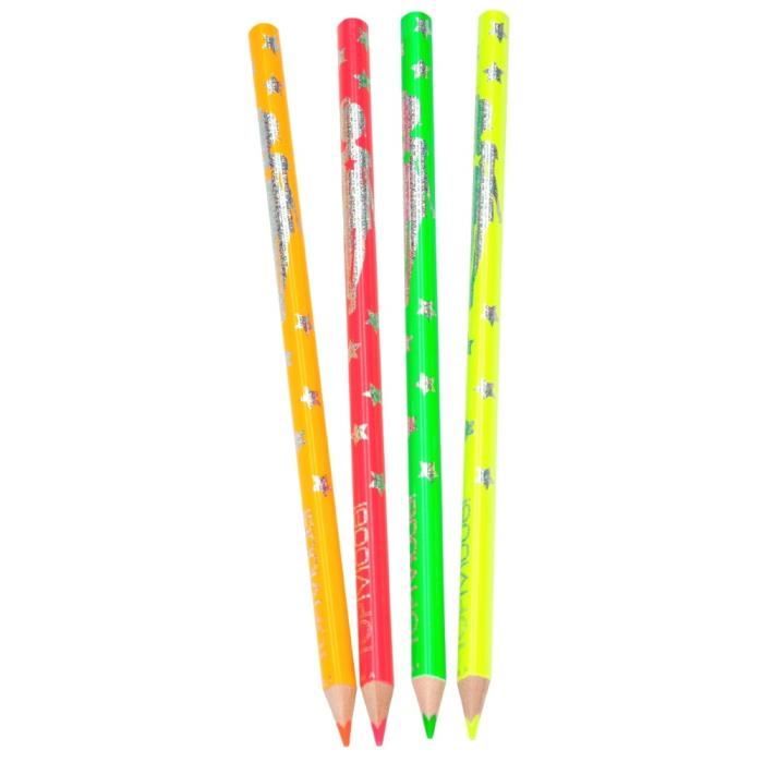 coloriage 4 crayons de couleur neon tendance cdiscount jeux jouets support tache conseils mes premiers lavables pour baignoire sur coloriages formica