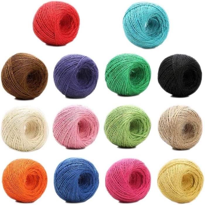 Lot De 15 Rouleaux Ficelle Raphia - 15 Couleurs Pour Emballage Cadeaux Et DIY