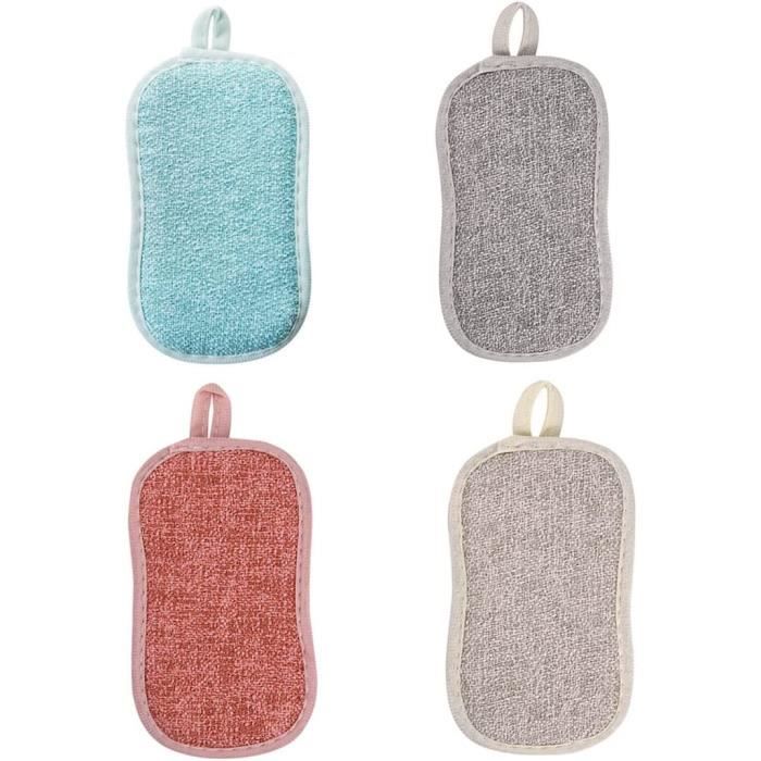 Lot De 6 Éponges Cellulose Absorbantes Pour Vaisselle Et Nettoyage - Jaune Et Blanc