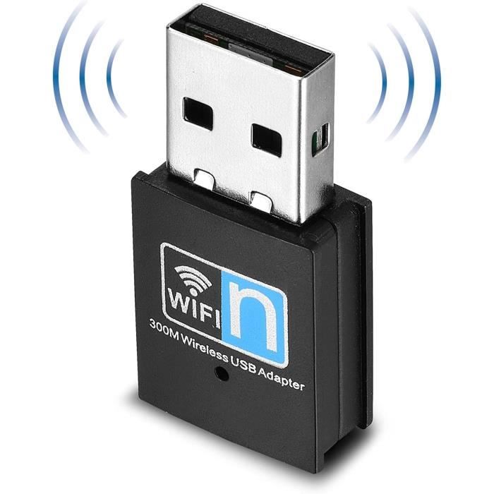 Yizhet 300 Mbit / s WLAN USB Stick Réseau sans fil WiFi Dongle Stick  Adaptateur réseau IEEE 802.11b / g / n pour Windows, Mac et Lin - Cdiscount  Informatique