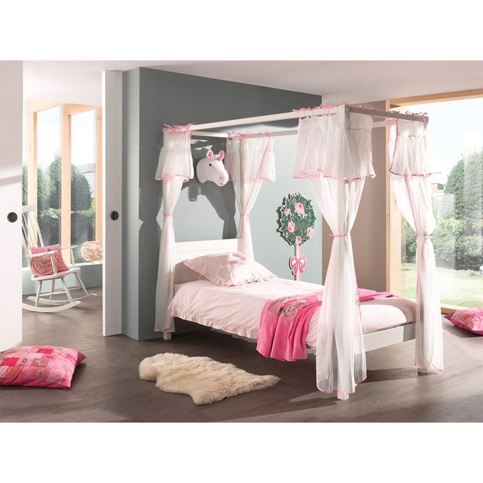Lit Enfant 90 X 0 Cm Tete De Lit Lapin Rose Funbed Cdiscount Maison