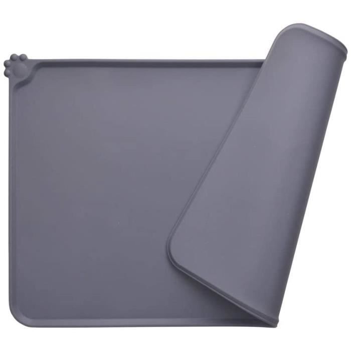 Meilleurs prix pour Tapis Gamelle Chien Tapis d’Alimentation pour Chat en Silicone aux Normes FDA Imperméable et Antidérapant 47 X 30 cm